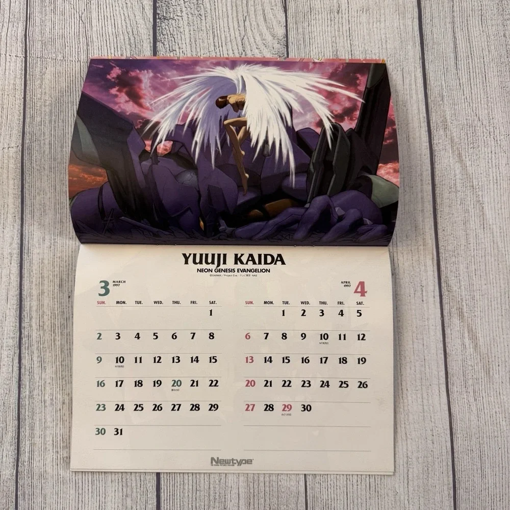 1997 Newtype Illustration Calendar Art Anime  Neon Genesis Evangelion Gundam